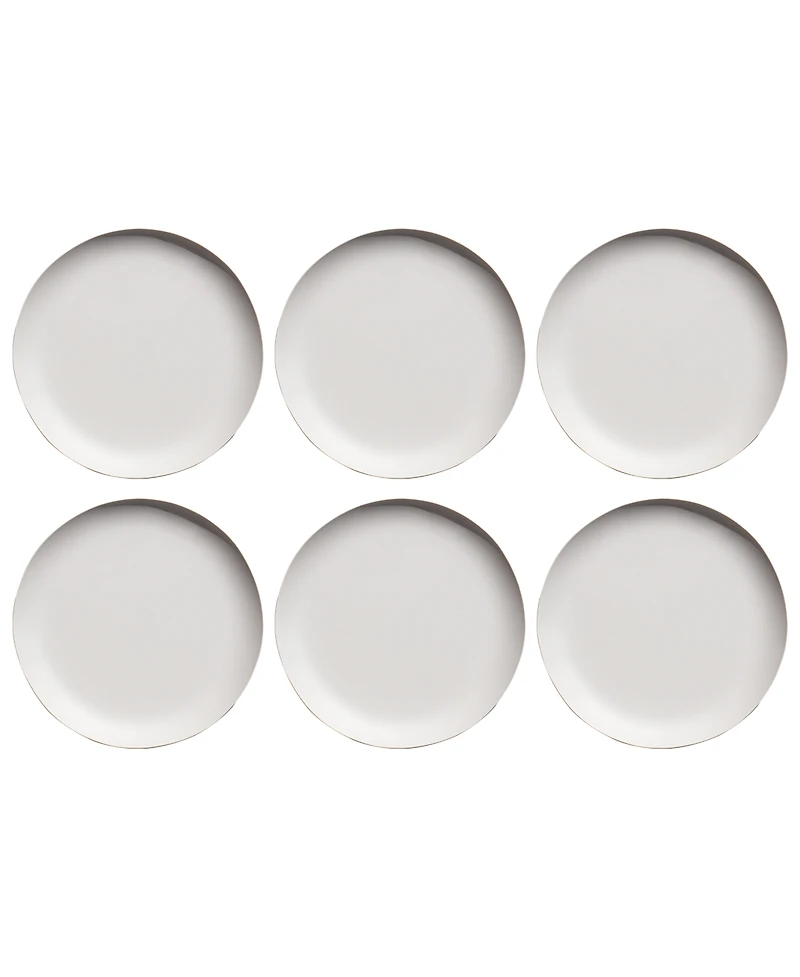 Abode Homewares Natureone Craft Soft Matte Finish Coupe Dinner Plates, Set of 6