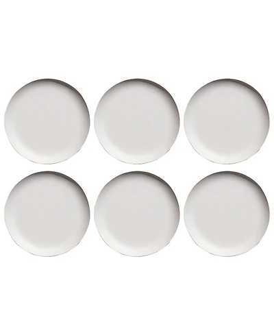 Abode Homewares Natureone Craft Soft Matte Finish Coupe Dinner Plates, Set of 6