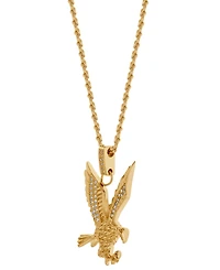 Blackjack Men's Cubic Zirconia Eagle 24" Pendant Necklace
