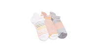 Muk Luks Women's 3 Pack Nylon Compression Ankle Socks