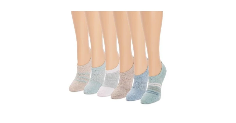Muk Luks Women's 6 Pack No Show Socks