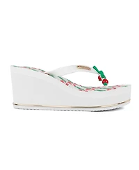 Juicy Couture Women's Umani Cherry Platform Wedge Flip-Flop Sandals