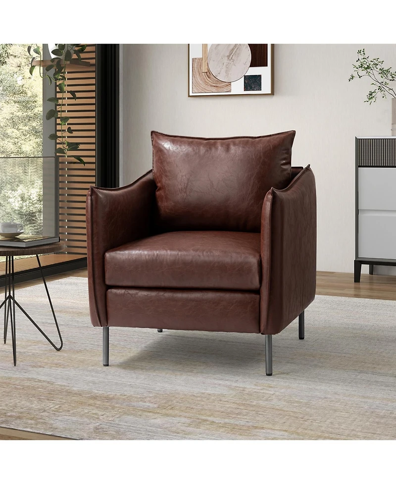 Hope Comfy Living Room Armchair with Metal Legs
