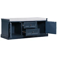 Streamdale Furniture Storage Bench With 2 Drawers And 2 Cabinets