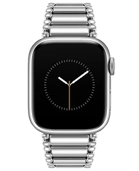 Anne Klein Women's Silver-Tone Tapered Link Band designed for Apple Watch 42mm (Series 1-3 only) & 44/45/46/49mm (Ultra & Ultra 2)