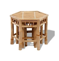 Patio Stools 3 pcs Bamboo
