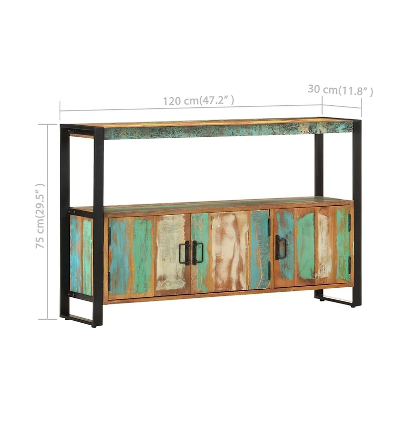 Sideboard 47.2"x11.8"x29.5" Solid Reclaimed Wood