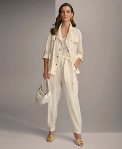 Donna Karan New York Womens Utility Jacket Belted Cargo Pants