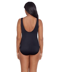 Longitude by Mimi Flamingo Women's Wrap Sash Tank One-Piece Swimsuit
