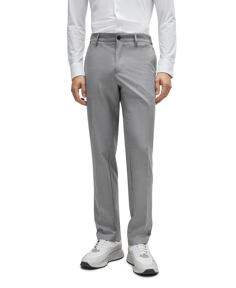 Boss by Hugo Boss Men's Micro-Patterned Slim-Fit Trousers