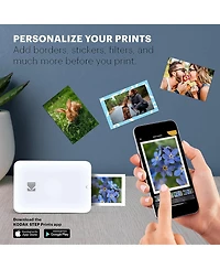 Kodak Step Slim Mobile Color Instant Photo Printer 2" x 3” (White)