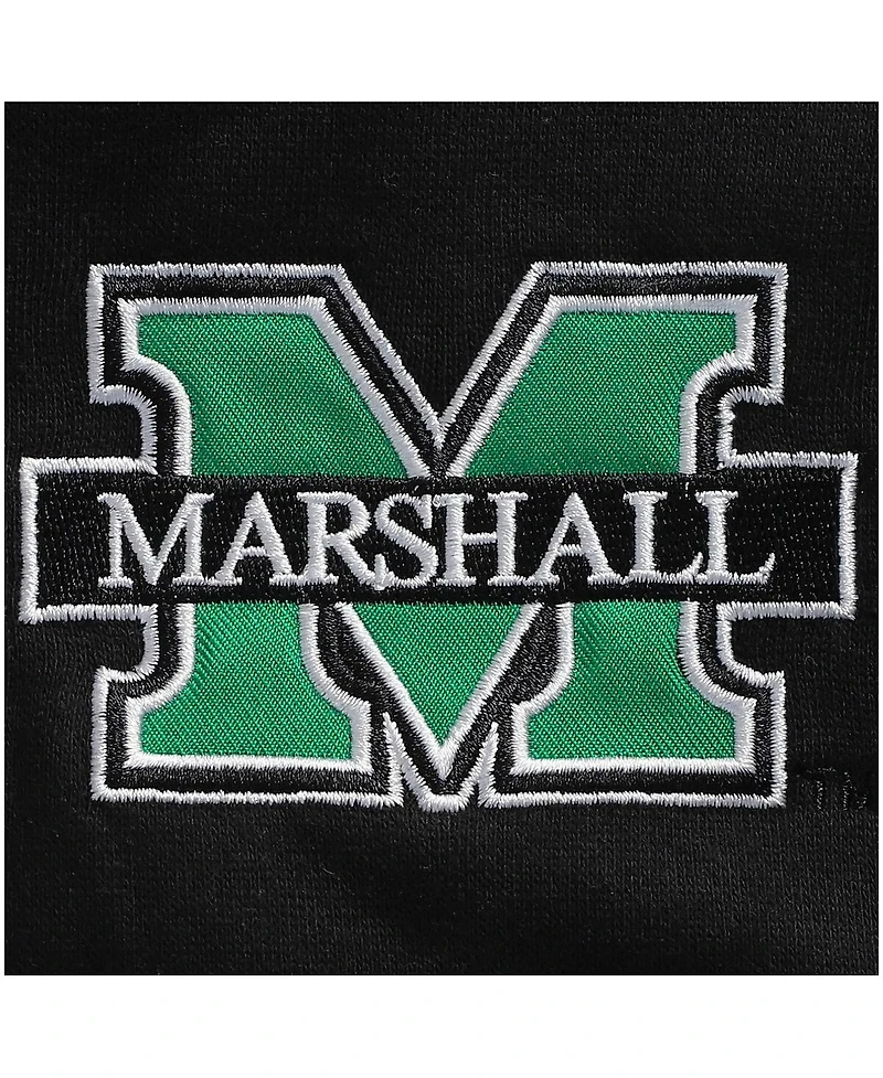 Men's Colosseum Black Marshall Thundering Herd Tortugas Logo Quarter-Zip Jacket