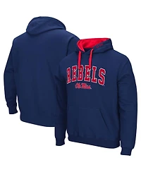 Men's Colosseum Navy Ole Miss Rebels Big and Tall Arch Logo 2.0 Pullover Hoodie
