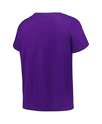 Women's Profile Purple Lsu Tigers Plus Arch Over Logo Scoop Neck T-shirt