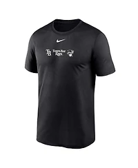 Men's Nike Black Tampa Bay Rays Fashion Over Shoulder Logo Legend T-shirt