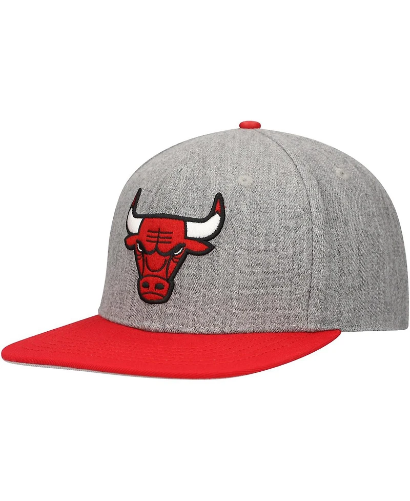 Men's Pro Standard Gray, Red Chicago Bulls Classic Logo Two-Tone Snapback Hat
