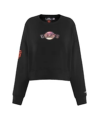 Women's Pro Standard Black San Francisco Giants Painted Sky Pullover Sweatshirt