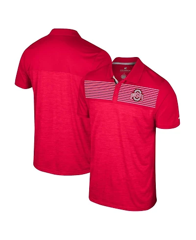 Men's Colosseum Scarlet Ohio State Buckeyes Langmore Polo Shirt