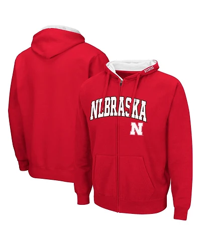 Colosseum Men's Nebraska Huskers Arch & Logo 3.0 Full-Zip Hoodie