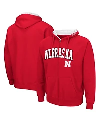 Colosseum Men's Nebraska Huskers Arch & Logo 3.0 Full-Zip Hoodie