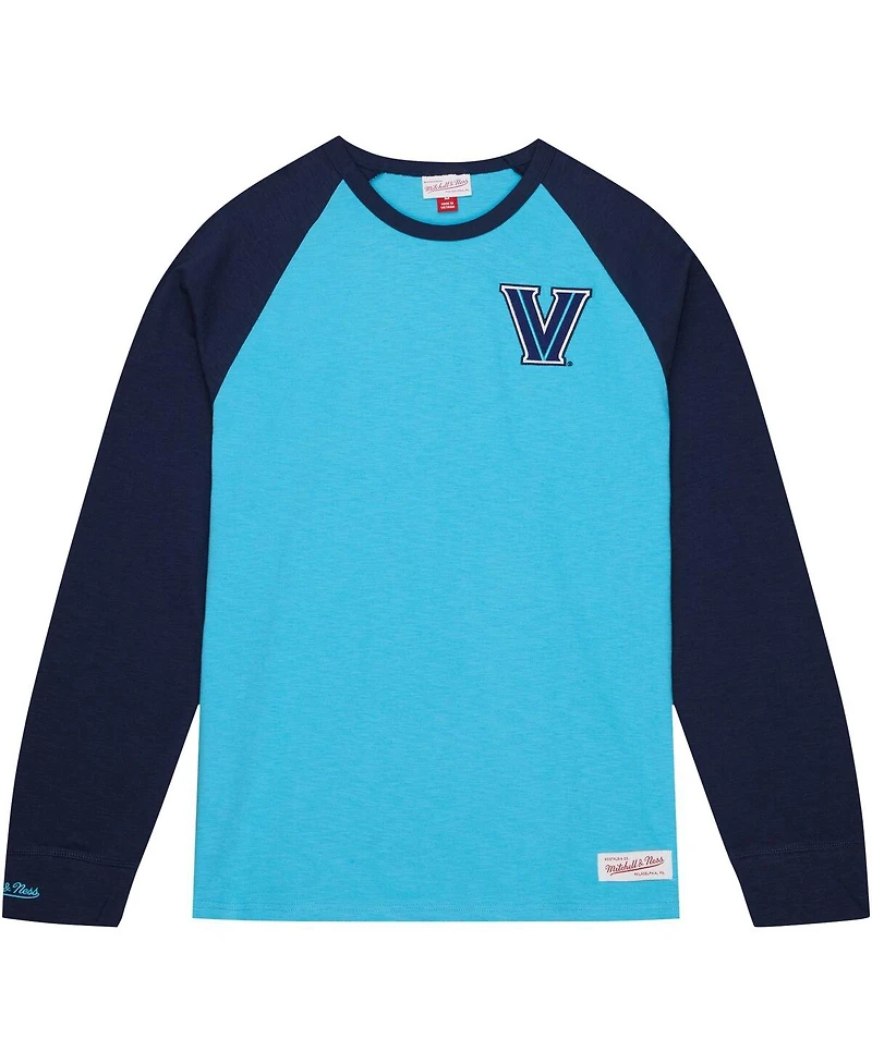 Men's Mitchell & Ness Light Blue Villanova Wildcats Legendary Slub Raglan Long Sleeve T-shirt