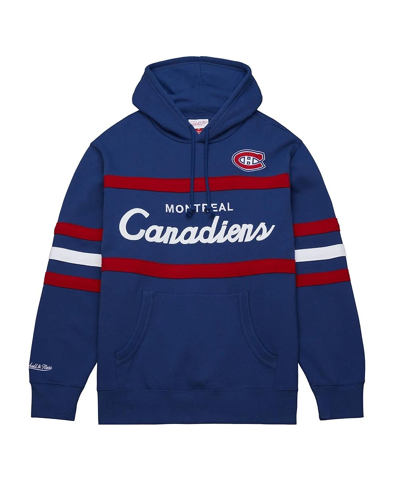 Men's Mitchell & Ness Navy Montreal Canadiens Head Coach Pullover Hoodie