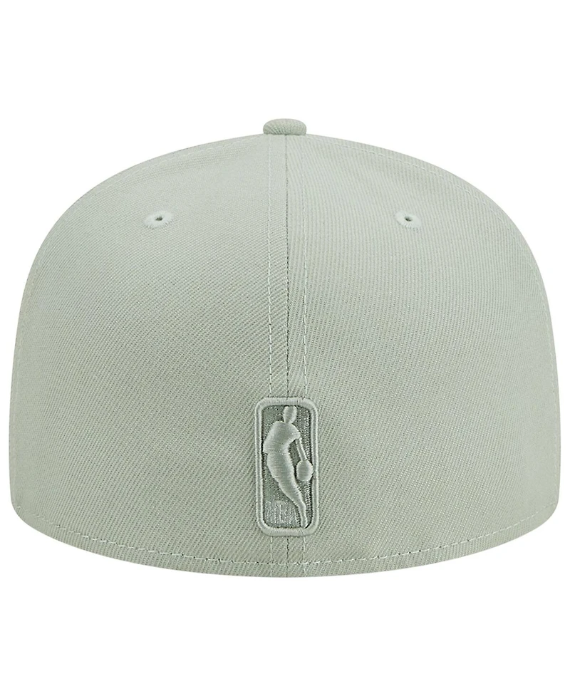 Men's New Era Light Green Philadelphia 76ers Sage Color Pack 59FIFTY Fitted Hat
