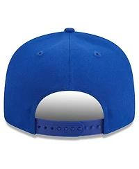 Men's New Era Royal Philadelphia 76ers Golden Tall Text 9FIFTY Snapback Hat
