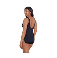 Longitude by Mimi Flamingo Women's Block It Up 8 Overlay Fank Tank One Piece