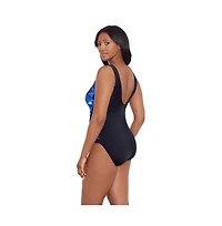 Longitude by Mimi Flamingo Women's Twist Pull Sash Tank One-Piece Swimsuit