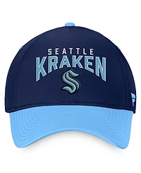 Men's Fanatics Deep Sea Blue, Light Blue Seattle Kraken Fundamental 2-Tone Flex Hat