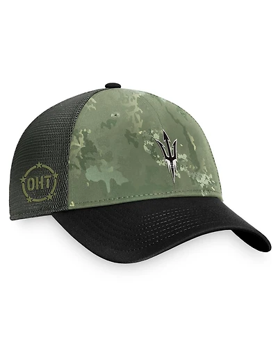 Men's Top of the World Hunter Green, Gray Arizona State Sun Devils Oht Military-Inspired Appreciation Unit Trucker Adjustable Hat