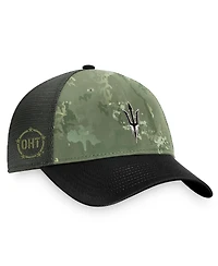 Men's Top of the World Hunter Green, Gray Arizona State Sun Devils Oht Military-Inspired Appreciation Unit Trucker Adjustable Hat