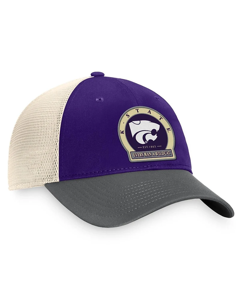 Men's Top of the World Purple Kansas State Wildcats Refined Trucker Adjustable Hat