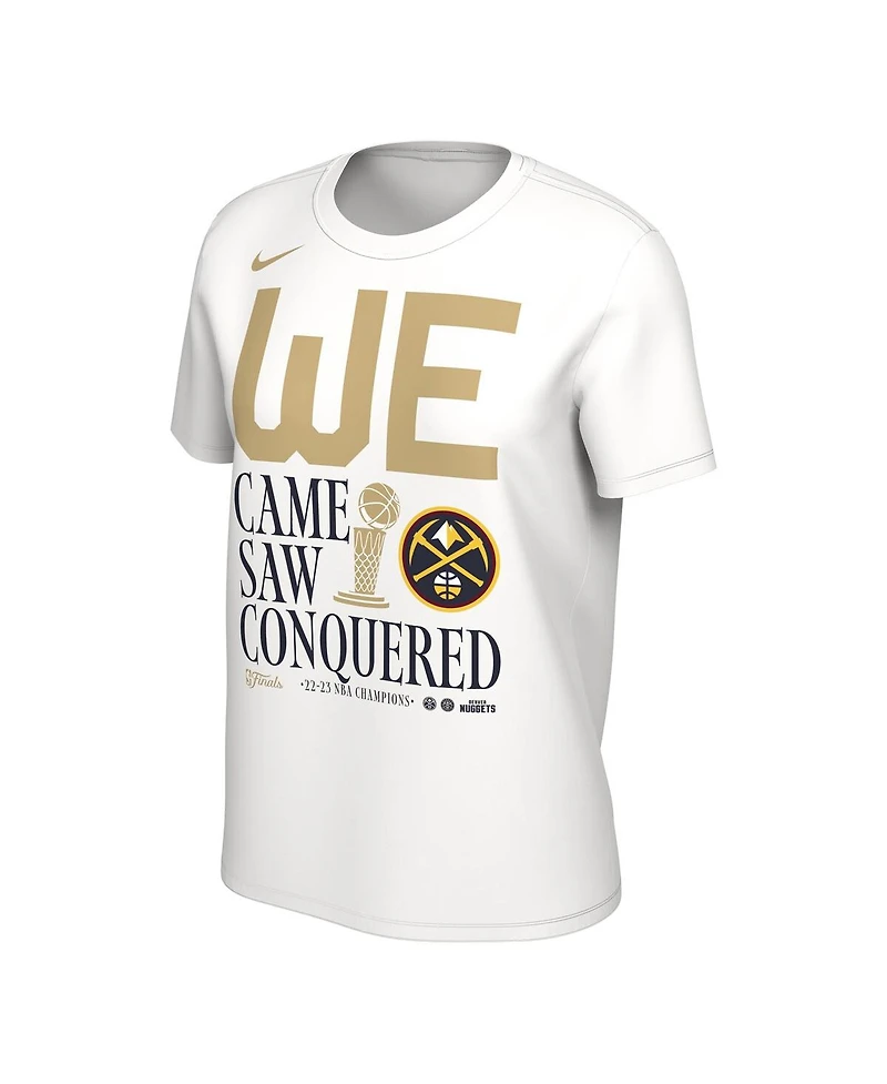 Women's Nike White Denver Nuggets 2023 Nba Finals Champions Celebration Parade T-shirt