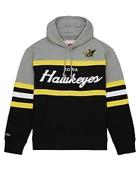 Men's Mitchell & Ness Black Iowa Hawkeyes Head Coach Pullover Hoodie