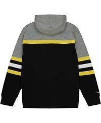 Men's Mitchell & Ness Black Iowa Hawkeyes Head Coach Pullover Hoodie