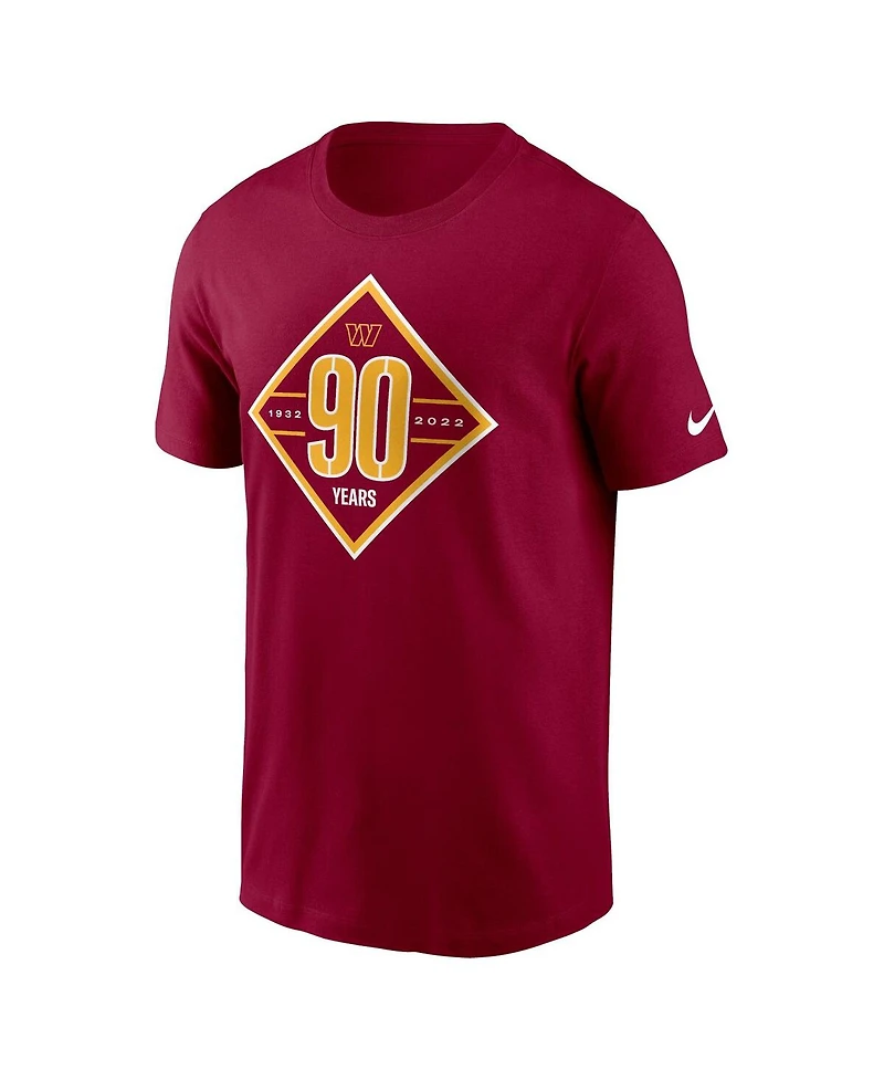 Men's Nike Burgundy Washington Commanders 90th Anniversary T-shirt