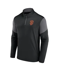 Men's Fanatics Black San Francisco Giants Logo Quarter-Zip Top