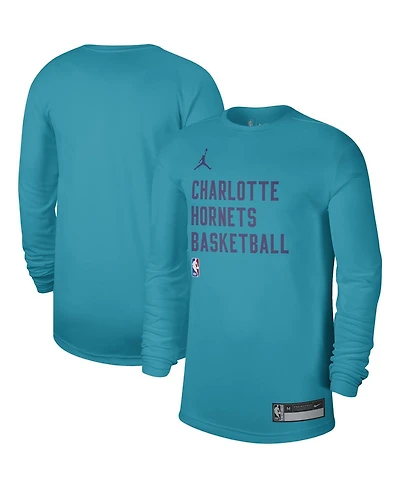Men's and Women's Jordan Teal Charlotte Hornets 2023/24 Legend On-Court Practice Long Sleeve T-shirt