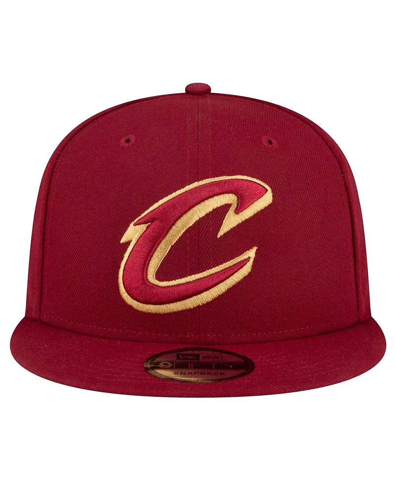 Men's New Era Wine Cleveland Cavaliers Official Team Color 9FIFTY Snapback Hat