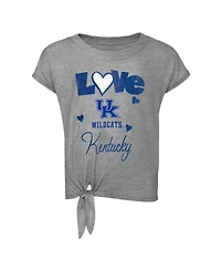 Baby Boys and Girls Heather Gray, Royal Kentucky Wildcats Forever Love T-shirt Leggings Set