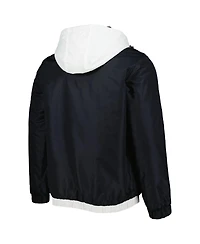 Men's Starter Black Brooklyn Nets The Triple Double Full-Zip Hoodie Jacket