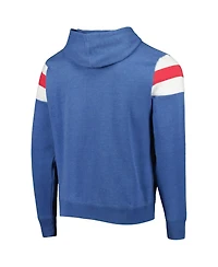 Men's '47 Brand Heathered Royal Distressed Buffalo Bills Premier Nico Pullover Hoodie