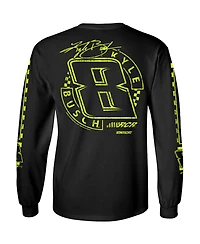 Men's Richard Childress Racing Team Collection Black Kyle Busch Lifestyle Long Sleeve T-shirt