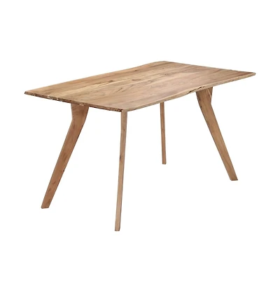 Dining Table 55.1"x31.5"x29.9" Solid Acacia Wood