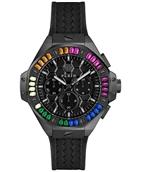 Philipp Plein Unisex Chronograph Black Silicone Strap Watch 42mm