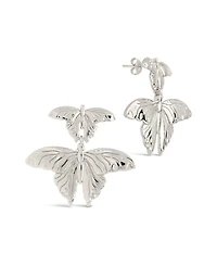 Sterling Forever Gold-Tone or Silver-Tone Butterfly Rowena Drop Studs