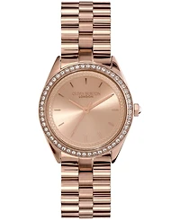 Olivia Burton Women's Bejeweled Rose Gold-Tone Stainless Steel Watch 34mm