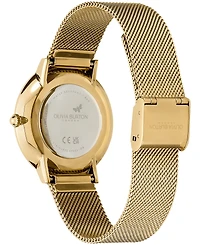 Olivia Burton Women's Signature Butterfly Gold-Tone Stainless Steel Mesh Watch 35mm